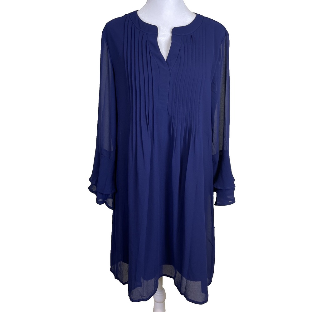 Belongsci Woman's‎ Dress Size S Blue Boho Bohemian Dark Feminine Forrest Fairy